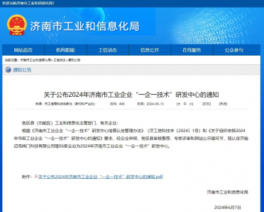 喜報！邁克閥門順利通過2024年濟(jì)南市工業(yè)企業(yè)“一企一技術(shù)”研發(fā)中心認(rèn)定！